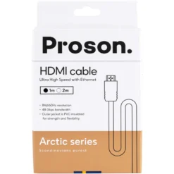 Proson Arctic HDMI-kabel 8K / 4K, 1 meter