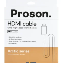 Proson Arctic HDMI-kabel 8K / 4K, 3 meter