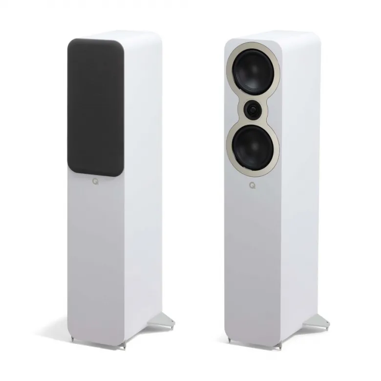Q Acoustics 3050c golvhögtalare, mattvit