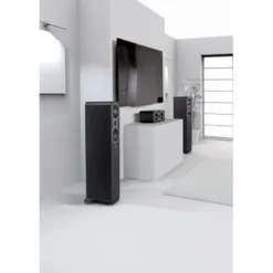 Q Acoustics 3040c golvhögtalare, mattsvart par