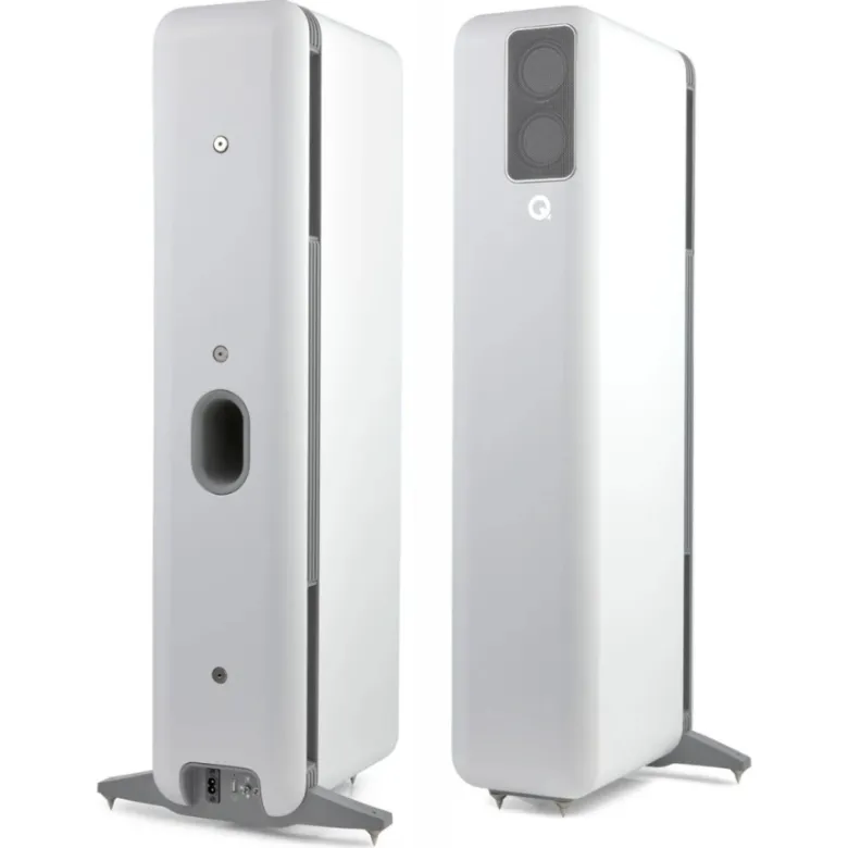 Q Acoustics QActive 400 aktiva golvhögtalare, mattvit par
