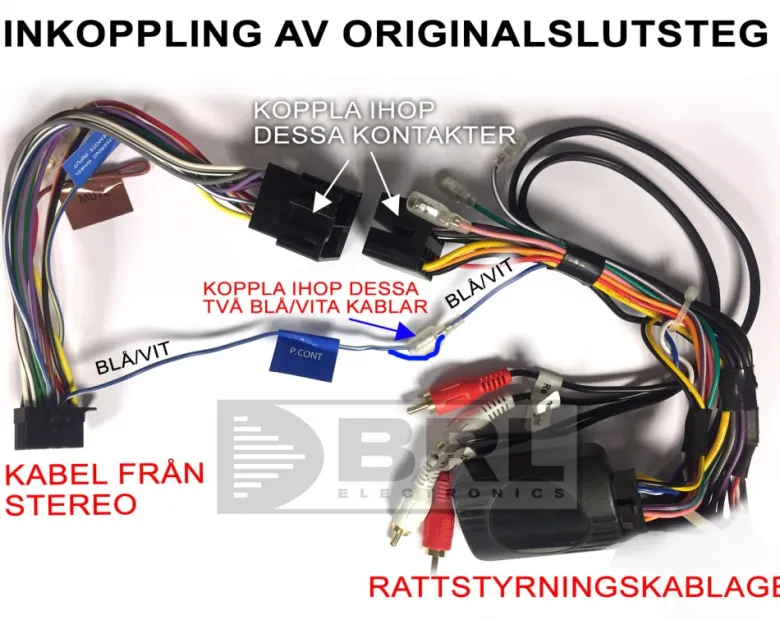 Rattstyrningskablage Audi Quadlock - Dubbeldin