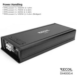 Recoil DII 4000.4, fyrkanaligt slutsteg