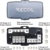 Recoil MPG4 Mini-ANL säkringshållare + jordblock 2x50mm² till 4x20mm²