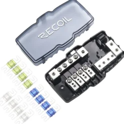 Recoil MPG4 Mini-ANL säkringshållare + jordblock 2x50mm² till 4x20mm²