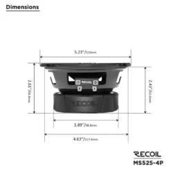 Recoil MS525-4P, 5.25" SPL-mellanregister