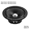 Recoil MS65-4P, 6.5" SPL-mellanregister