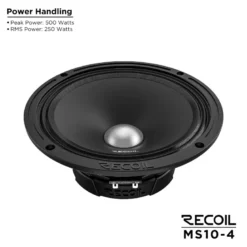 Recoil MS10-4, 10" SPL-midbas/mellanregister