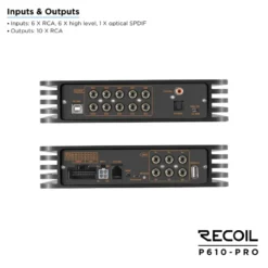 Recoil P610-PRO, DSP-slutsteg med 10 kanaler