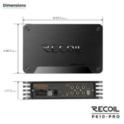 Recoil P610-PRO, DSP-slutsteg med 10 kanaler