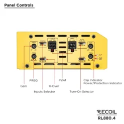 Recoil RL880.4, fyrkanaligt slutsteg