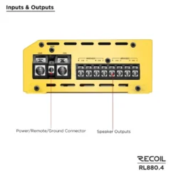 Recoil RL880.4, fyrkanaligt slutsteg