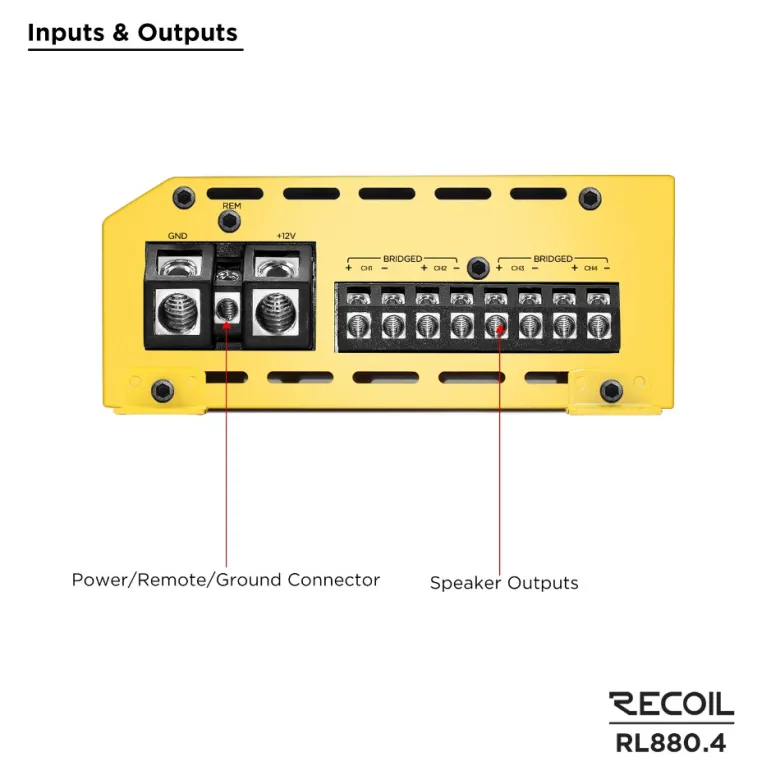 Recoil RL880.4, fyrkanaligt slutsteg