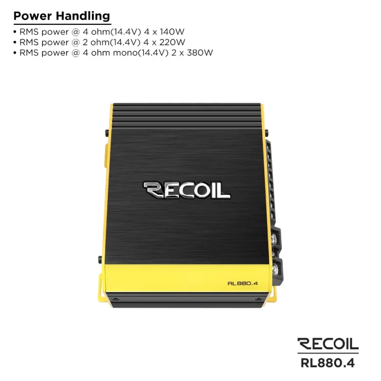 Recoil RL880.4, fyrkanaligt slutsteg