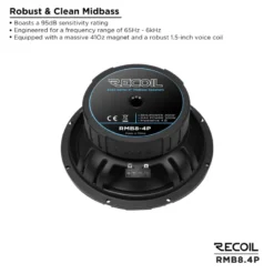 Recoil RMB8-4P, 8-tums midbas/mellanregister, par