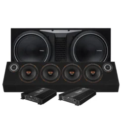 Rockford Fosgate P1-2x12 baspaket & PSB4645 raggarplanka med slutsteg