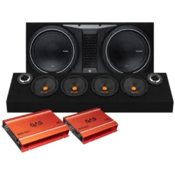 Rockford Fosgate P1-2x12 baspaket & raggarplanka med slutsteg