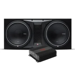 Rockford Fosgate P1-2x12 & Bass Habit Rebel RA1200W, baspaket
