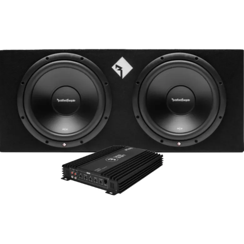 Rockford Fosgate R2-2X12 & Play Power 600.1, baspaket