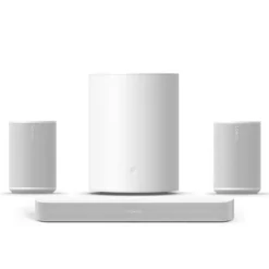Sonos Beam (gen 2), Era 100 & Sub Mini 5.1.2 soundbarpaket, vit