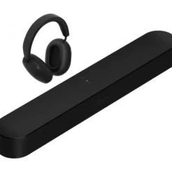 Sonos Beam (gen 2) svart soundbar med svart Sonos Ace, underhållningspaket