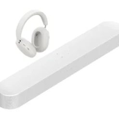 Sonos Beam (gen 2) vit soundbar med vit Sonos Ace, underhållningspaket