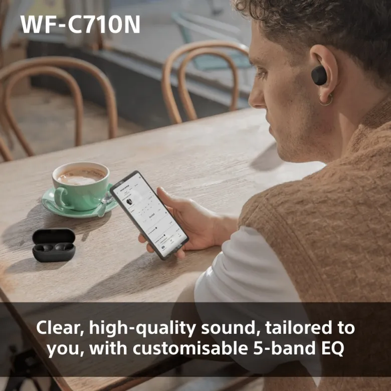 SONY WF-C710N true wireless hörlurar, Glass Blue