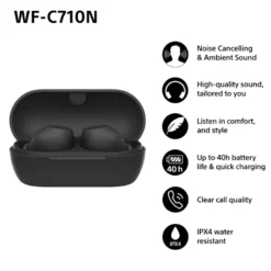 SONY WF-C710N true wireless hörlurar, svart