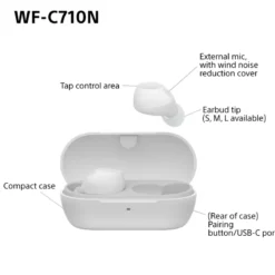 SONY WF-C710N true wireless hörlurar, vit
