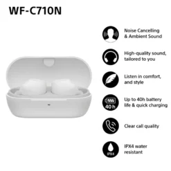 SONY WF-C710N true wireless hörlurar, vit