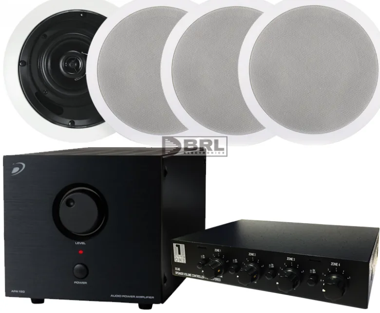 4st Dayton Audio CS420EC + APA150 + Högtalarväxel