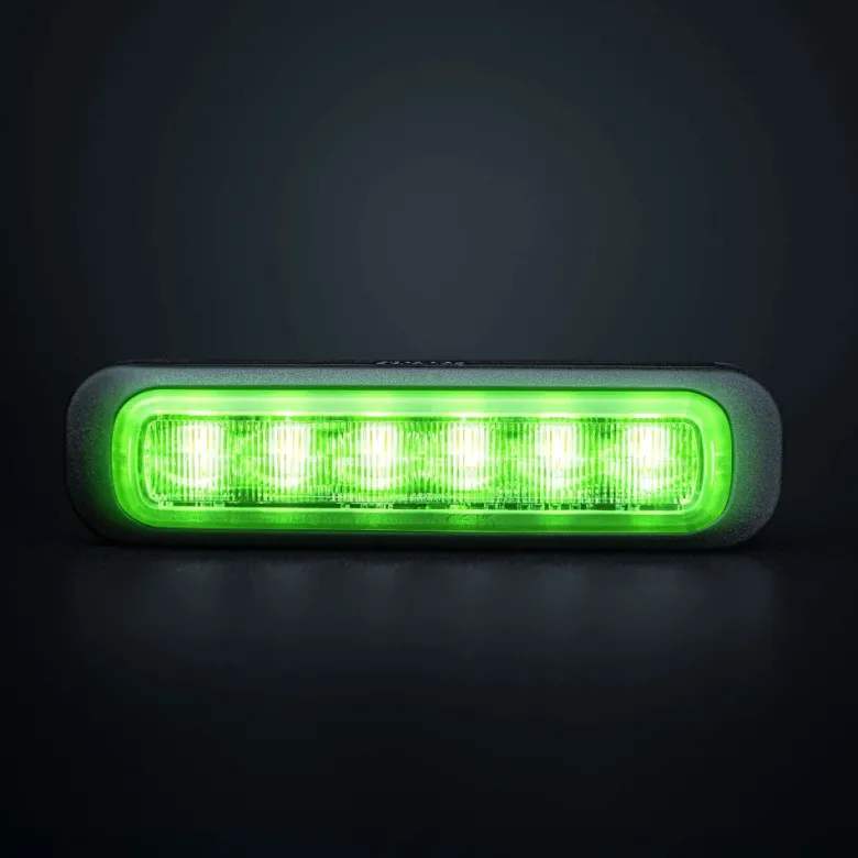 Strands Dark Knight Riktat Blixtljus Green 6 LED