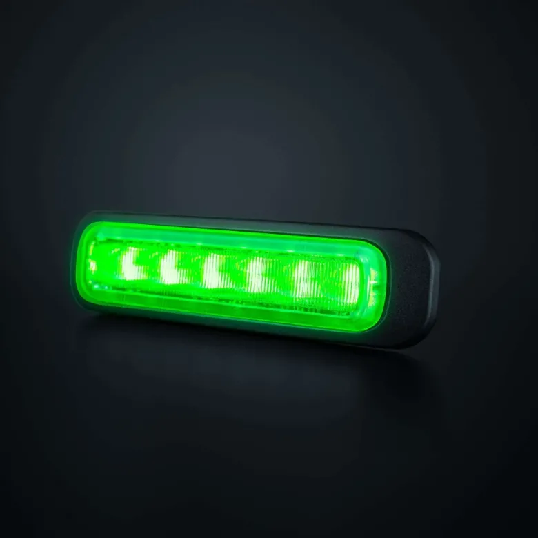 Strands Dark Knight Riktat Blixtljus Green 6 LED