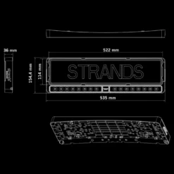 Strands NUUK E-Line Duo Black LED Bar 2X10"