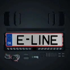 Strands Nuuk E-Line Duo DK/FI/AT, LED bar med nummerskyltshållare, svart