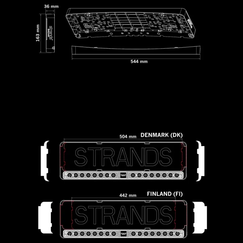 Strands NUUK E-Line Duo Nummerskylts DK LEDramp