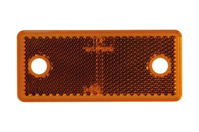 Strands Reflex Orange Rektang. 96X42Mm 4-Pack,Med Hål. E-Märkt.