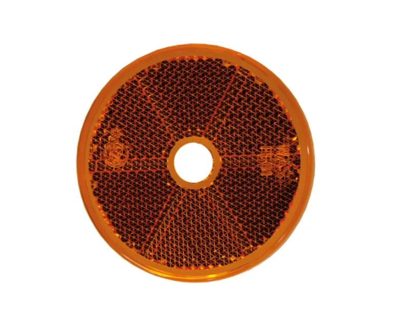 Strands Reflex Orange Rund 60Mm M. Hål 4-Pack,E-Märkt.