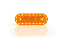 Strands Sidomarkering/Blinkers LED 12-24V IP68 E-Märkt,Inkl.Vinkelfäste Och Reflex.Blinkersväxlande