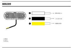 Strands Sidomarkering/Blinkers LED 12-24V IP68 E-Märkt,Inkl.Vinkelfäste Och Reflex.Blinkersväxlande
