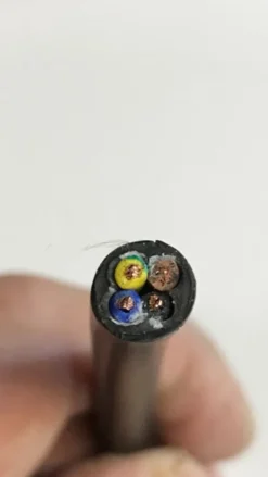 Strömkabel LED-lampor 4x1mm Svart