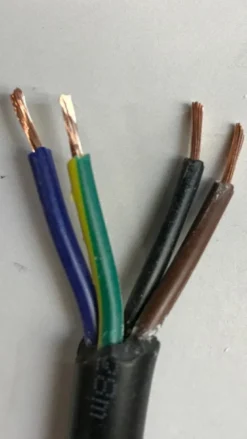 Strömkabel LED-lampor 4x1mm Svart