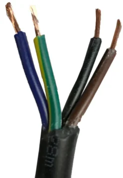 Strömkabel LED-lampor 4x0,50mm svart