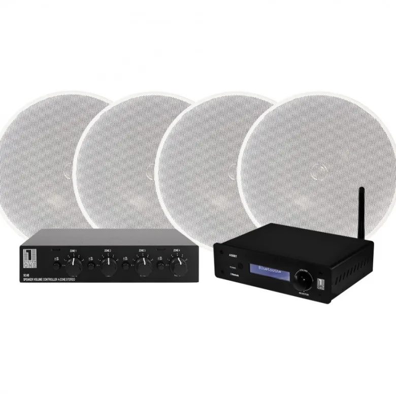 System One A50BT med SC4B högtalarväxel & DLS IC621, 2 par