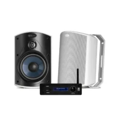 System One A50BT & Polk Audio Atrium 4 Vita Utomhushögtalare Stereopaket