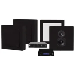 System One A50BT, SC4B & 2 par mattsvarta DLS Flatbox Mini