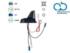Takantenn AM/FM DAB+ GPS Shark 12V