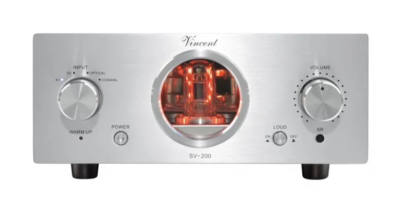 Vincent SV-200 förstärkare med rör, silver