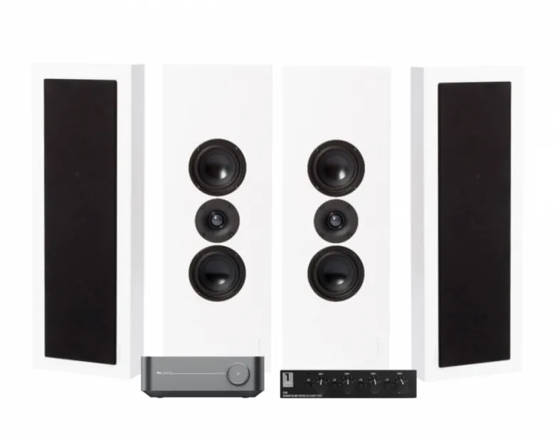 WiiM Amp, SC4B & 2 par mattvita DLS Flatbox XL