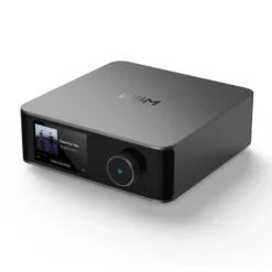 WiiM Ultra nätverksspelare med HDMI ARC, pekskärm & Chromecast, mörkgrå